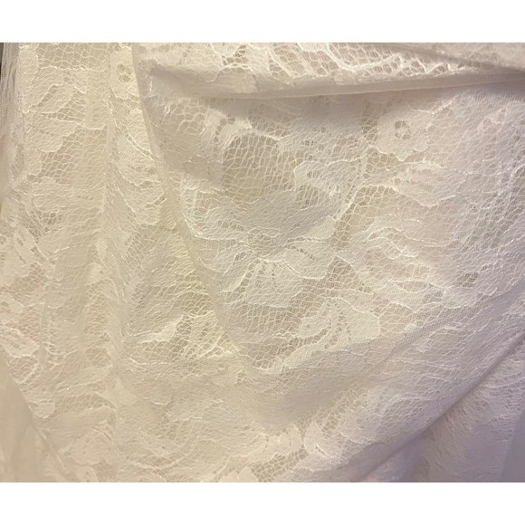 Jacquelin Exclusive Ivory Lace Gown with Silver/Crystal detail - Picture 8 of 14